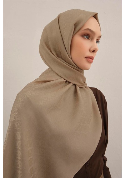 Armine Lyocell Naia Üçgen Monogram Şal 5 - 75 X 200 / Karamel - 04 Karamel - 04