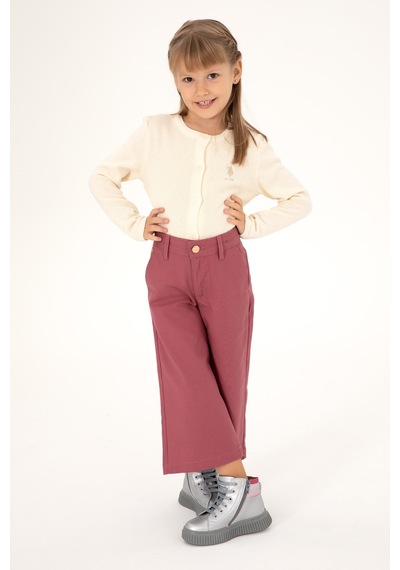 U.s. Polo Assn. Kız Çocuk Gül Kurusu Pantolon Kanvas-chino 50301365-vr026 Gülkurusu