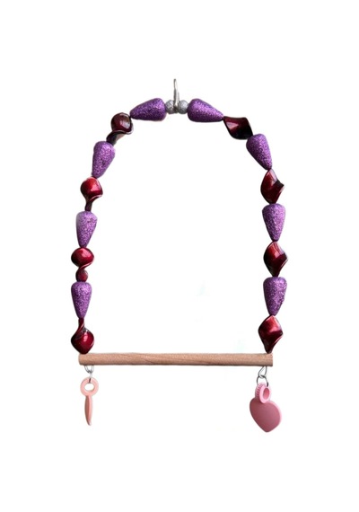 Büyük Boncuklu Kuş Salıncak 14x20cm Asortili