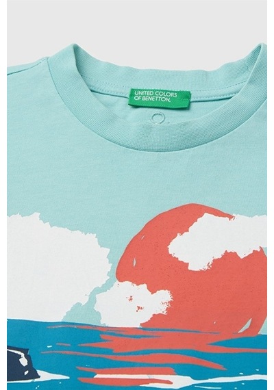 United Colors Of Benetton Erkek Çocuk Turkuaz Mix Önü Baskı Detaylı Bisiklet Yaka T-shirt 6-14 Yaş -2856 United Colors Of Benetton Erkek Çocuk Turkuaz Mix Önü Baskı Detaylı Bisiklet Yaka T-shirt 6-14 Yaş -2856