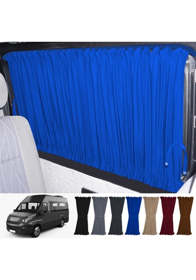 Pandami Iveco Daily 6/7 Nesil Uzun Şase 2014-2023 Uyumlu Mavi Raylı Oto Perde Takımı