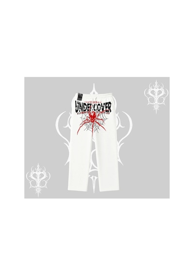 Tarzsokak Beyaz Baggy Eşofman Altı Spider Undercover