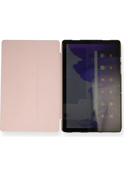 Mey İthalat Samsung Uyumlu Galaxy T870 Tab S7 11 Kılıf Tablet Smart Kılıf - Rose Gold Arka Kapak