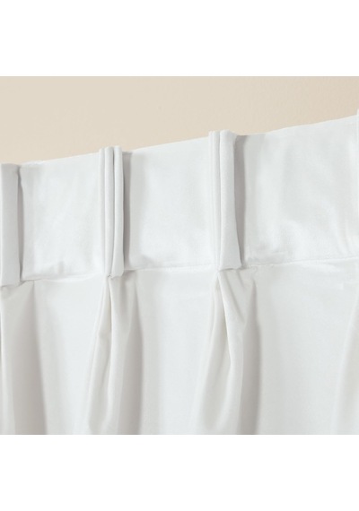 Exclusive Home Curtains, Kadife Pp Pinch Pileli Perde Paneli, 27x84, Kış Beyazı