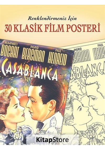 30 Klasik Film Posteri - Renklendirmeniz İçin- Maya Kitap