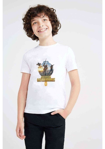 Tshirthane Pubg Baskılı Unisex Çocuk Beyaz T-Shirt (534792760)