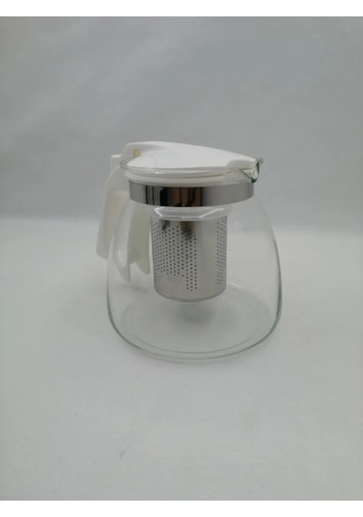 Çelik Süzgeçli Cam Demlik 900 Ml. Royaleks-8882 Çok Renkli