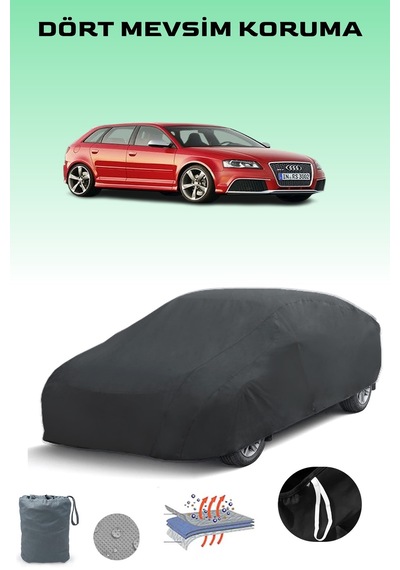 Siyah, Audı Rs3 Sportback 2010 - 2012, Araba Brandası, Oto Örtüsü, Araba Çadırı Siyah