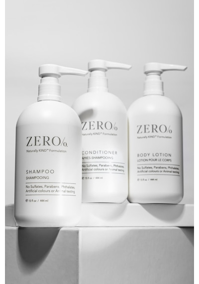 Zero/o Naturally Body Lotion + Conditioner + Shampoo 3 x 444 ML