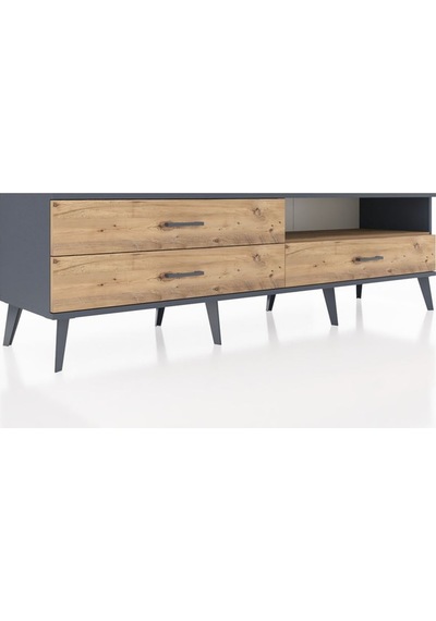Hyperion Tv Ünitesi Tek Raflı 3 Çekmeceli 176x44x51 Antrasit-çam/çam Atlas Çam/atlas Çam Hyperion Tv Ünitesi Tek Raflı 3 Çekmeceli 176x44x51 Antrasit-çam/çam Atlas Çam/atlas Çam
