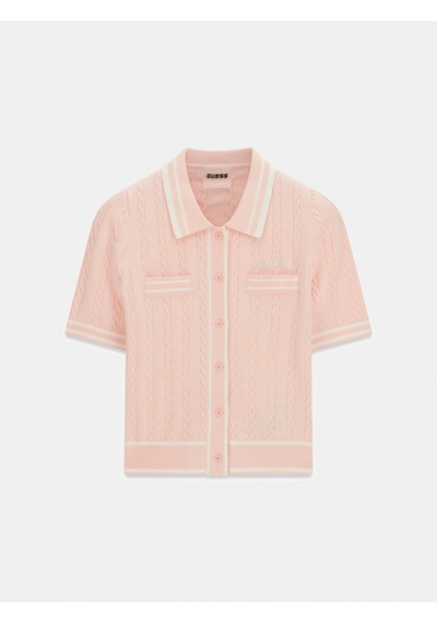 Guess Shari Polo Hırka Triko Kadın Pembe Hırka V6rr02z4652-g66e Pembe