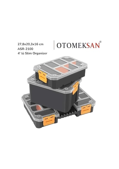 4'lü Slim Organizer Set Çok Renkli