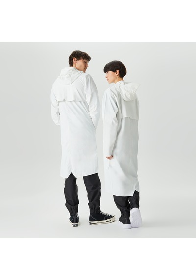 Rains Longer Unisex Beyaz Yağmurluk