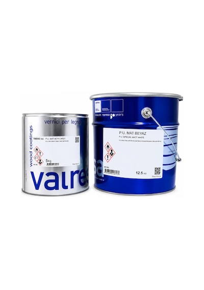 Valresa Poliüretan Mat Beyaz Boya 12.5 Kg+5 Kg