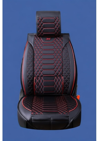 Ackstore Yarı Deri Oto Koltuk Kılıfı Cepli 5li Tam Set Hyundai Accent Era İle Uyumlu