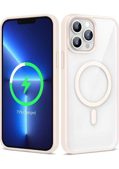 Zore Apple Uyumlu iPhone 13 Pro Max Kılıf Magsafe Wireless Şarj Özellikli Silikon Ege Kapak - Pembe