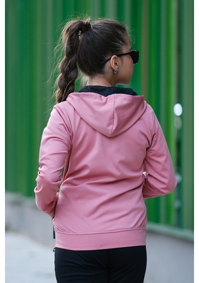 Pina Kids Kız Çocuk Kolu Cepli Şerit Baskılı Kapüşonlu Dalgıç Kumaş Eşofman Takımı Esf7031 Pembe Pina Kids Kız Çocuk Kolu Cepli Şerit Baskılı Kapüşonlu Dalgıç Kumaş Eşofman Takımı Esf7031 Pembe