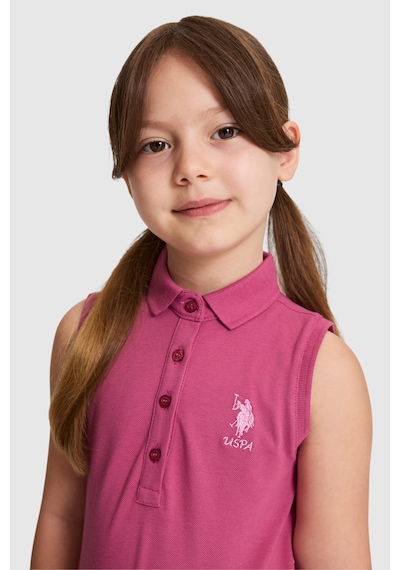 U.S. Polo Assn. Kız Çocuk Fuşya Elbise Örme 50325639-vr023 Fusya