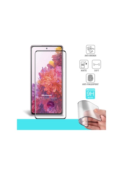 Microsonic Samsung Galaxy Uyumlu S20 Fe Seramik Matte Flexible Ekran Koruyucu Siyah