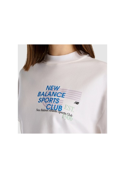 New Balance Wnc1502 Beyaz Kadın Sweatshirt Beyaz