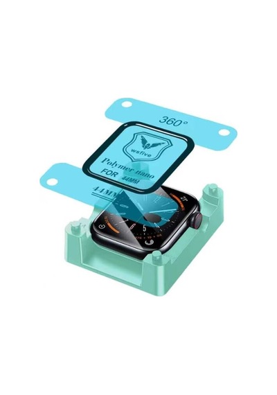 Apple İle Uyumlu Watch 44mm Polymer Nano Ekran Koruyucu + Kolay Uygulama Aparatlı Çok Renkli