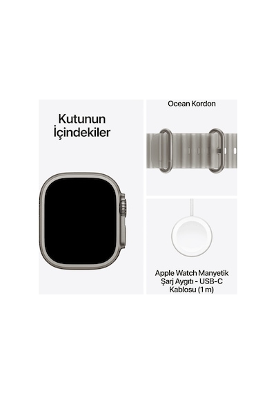 Apple Watch Ultra 4 Gps + Cellular 49MM Natural Titanyum Kasa - Çöl Alpine Kordon - S Akıllı Saat (Distribütör Garantili)