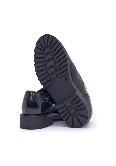 Pelle Nero Klasik Ayakkabı Kadın 745838dm Donna Serena 838dm Abrasıvato Siyah