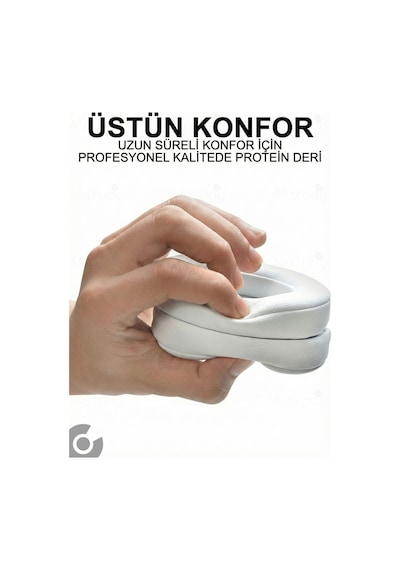 Beats Solo 2 Solo 3 Uyumlu Yumuşak Deri Kulaklık Pedi Sünger Yastığı Pedi Beyaz