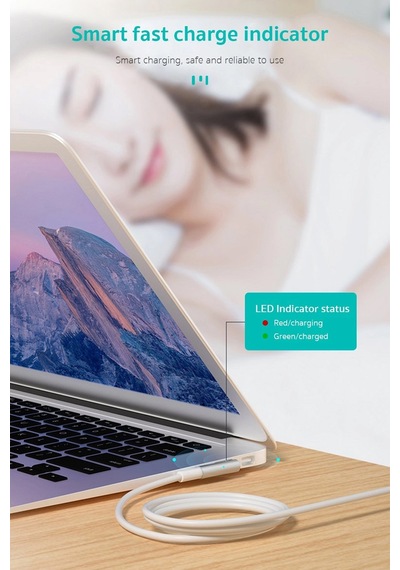 Apple MacBook Uyumlu Type-c To Magsafe 1 Pd Hızlı Şarj Kablosu 2 Metre