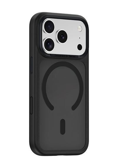 Apple Uyumlu iPhone 17 Pro Max Kılıf M-safe Şarj Özellikli Benks Mist C-magnet Kapak Siyah Siyah