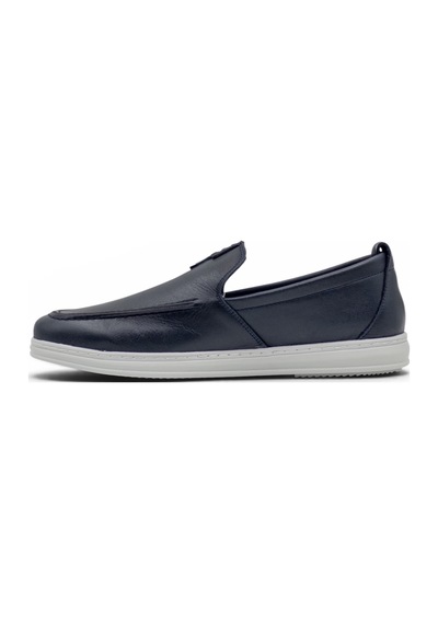 Voyager 5606 Erkek Hakiki Deri Casual Ayakkabı Lacivert
