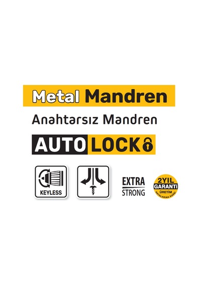 Sgs5603 Otomatik Kilit Metal Mandren 2.0 - 13mm 1/2 - 20unf