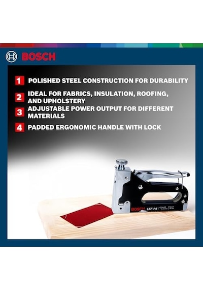 Professional Accessories 603038001 El Zımbası Ht 14 Ahşap, Zımba Tipi 41 , Siyah, 1 Adet