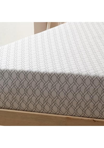 Soley Mix & Match Limoges %100 Pamuklu Tek Kişilik 160 X 240 Çarşaf Beyaz Abanoz