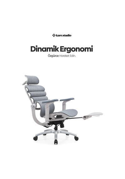 Rosso Ergonomik Çalışma Koltuğu - Gri