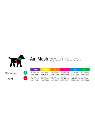 Tailpetz Airmesh Neon-Lime Göğüs Tasması Xl
