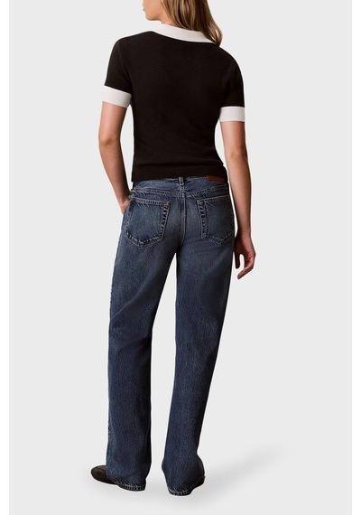 Calvin Klein Logolu % 100 Pamuk Regular Fit Polo Lv047g308gub1 Bayan Polo Lv047g308g Ub1 Siyah