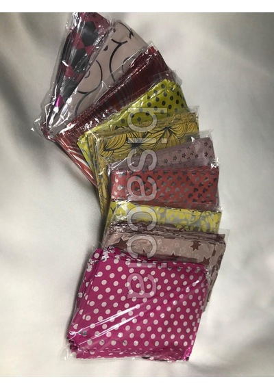 Bisaccia Çok Küçük Hediye Paketi Desenli Poşet Kendinden Yapışkanlı Bantlı Tek Desen 7x9 Cm - 1 Paket 100 Ad Genel