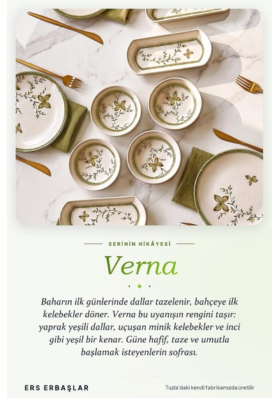 Verna Yeşil 14 Parça 6 Kişilik Kahvaltı Takımı Diğer