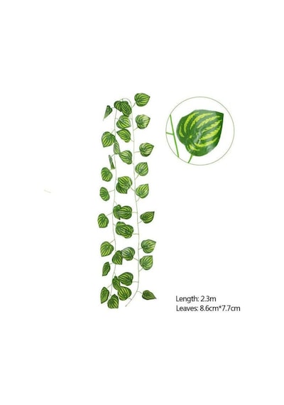 Yapay Sarmaşık Sarı Çizgili Yapay Çiçek Dekoru 230Cm X 3Adet