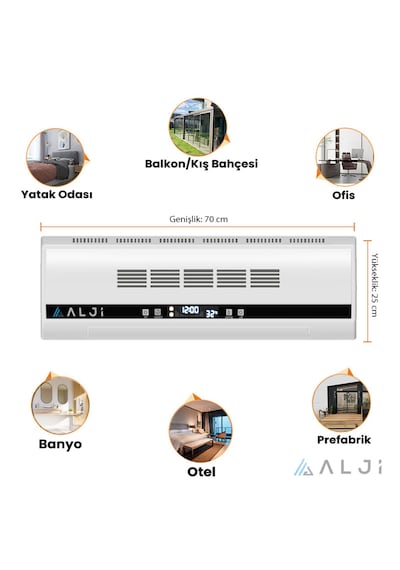 2500 W Süper Sessiz Ptc Seramik Isıtıcı Ve Vantilatör Cnk