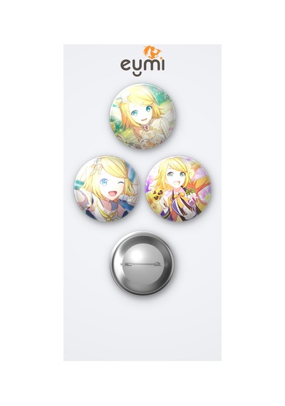 Project Sekaı Kagamine Rin 3'lü Metal Rozet Seti 58mm İğneli Buton Çanta Yaka Rozeti Çok Renkli
