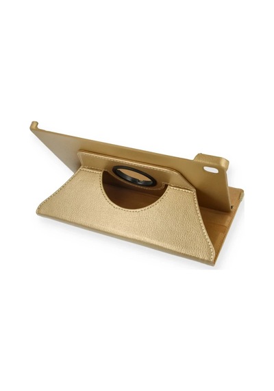 Samsung Galaxy T500 Tab A7 10.4 Kılıf 360 Tablet Deri Kılıf - Gold - 100