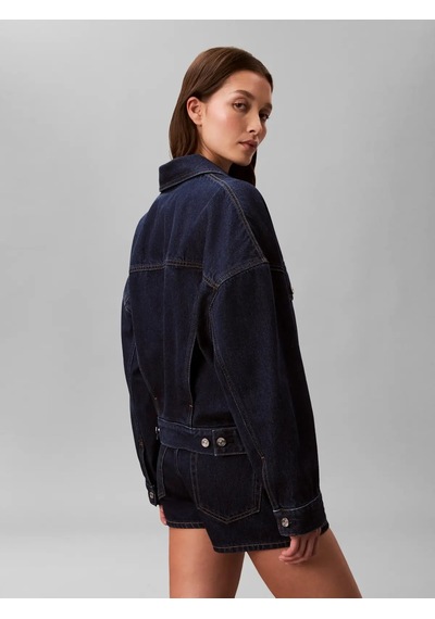 Calvin Klein Relaxed Trucker True, Gwı, Xxs Lacivert Kadın Kot Ceket