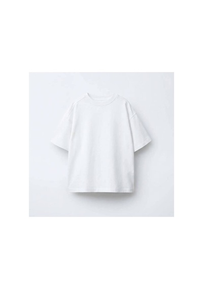 Eray Alp Kids Unisex Çocuk Beyaz Basic Tişört Yazlık Günlük Model