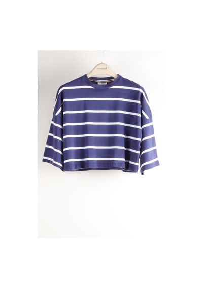 Alexander Gardi Çizgili Crop T-shirt B23-00151 001