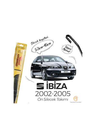 İnwells Hibrit Silecek Takımı Seat İbiza 2002-2005 İle Uyumlu