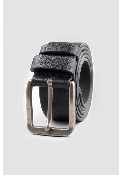 Tudors Erkek %100 Hakiki Deri 4 Cm Spor Siyah Kemer-23780 Siyah