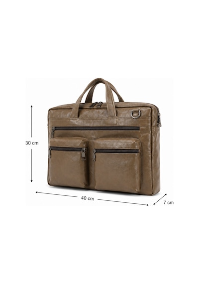 Levano Leather Hakiki Deri Erkek Laptop Ve Evrak Çantası Vizon 40x30x7 Cm Çok Bölmeli Fermuarlı İş Çantası Kahverengi Levano Leather Hakiki Deri Erkek Laptop Ve Evrak Çantası Vizon 40x30x7 Cm Çok Bölmeli Fermuarlı İş Çantası Kahverengi