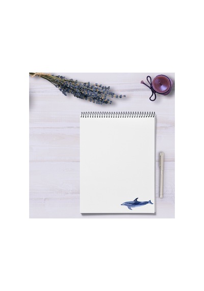 45 Adet Yunus Balığı Sticker Seti - Etiket Seti Scrapbook Bullet Journal Mavi